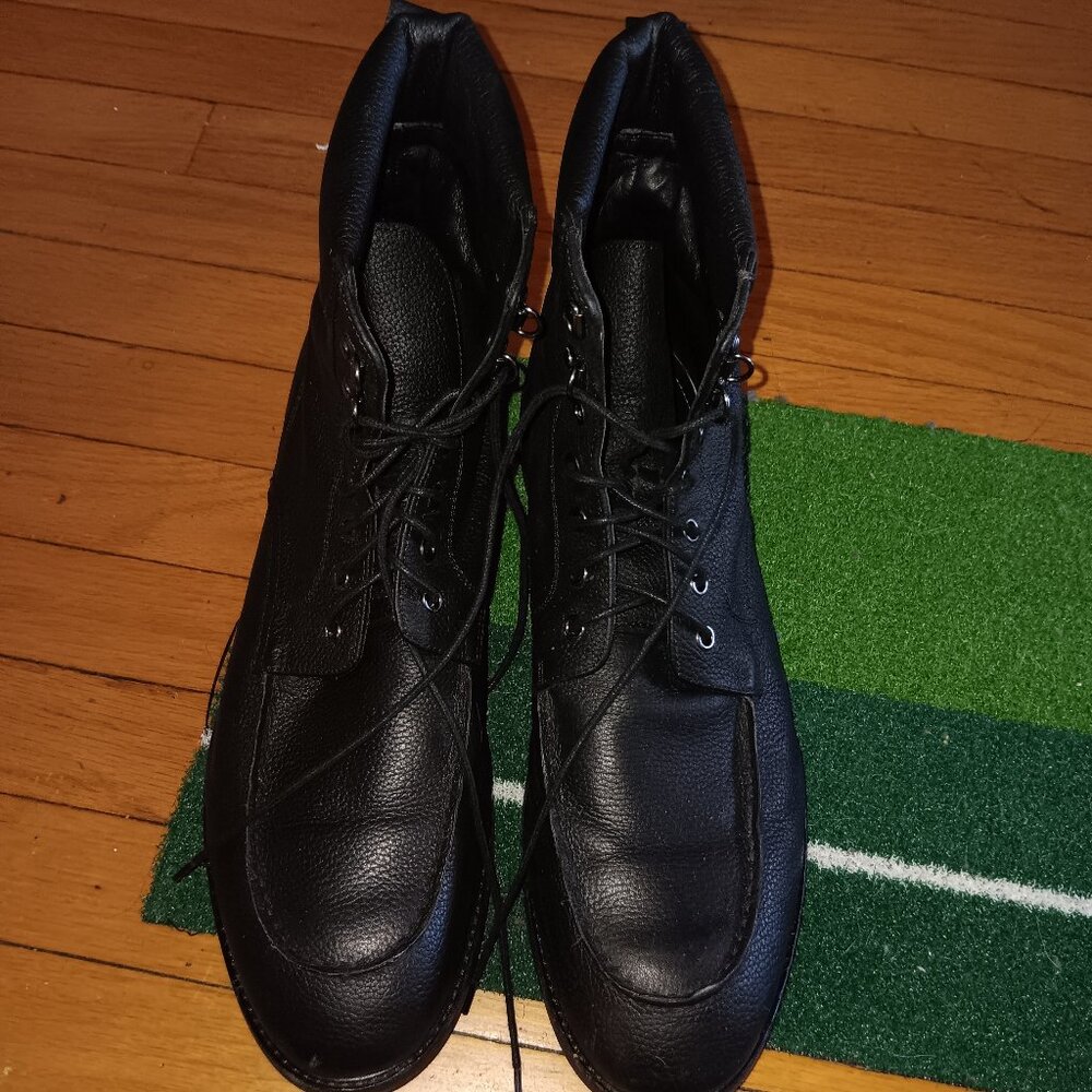 Men's Gordon Rush Dress Boots Genuine Black Leather Size 13
